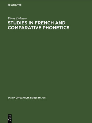 cover image of Studies in French and Comparative Phonetics